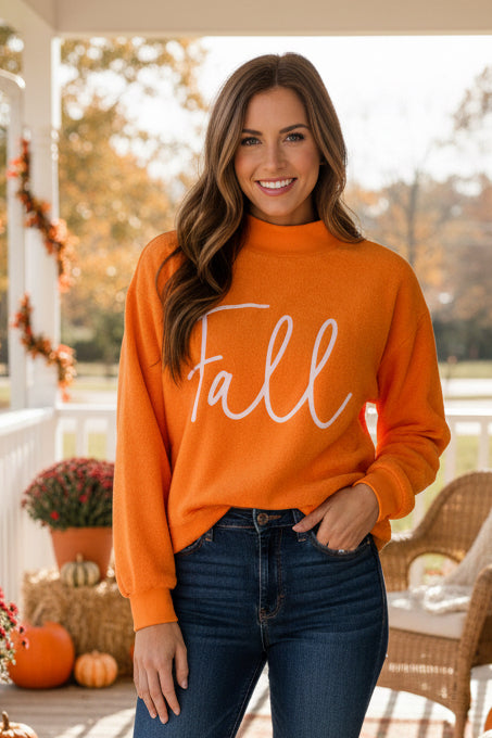 Fall/Pumpkin Mockneck Reversable