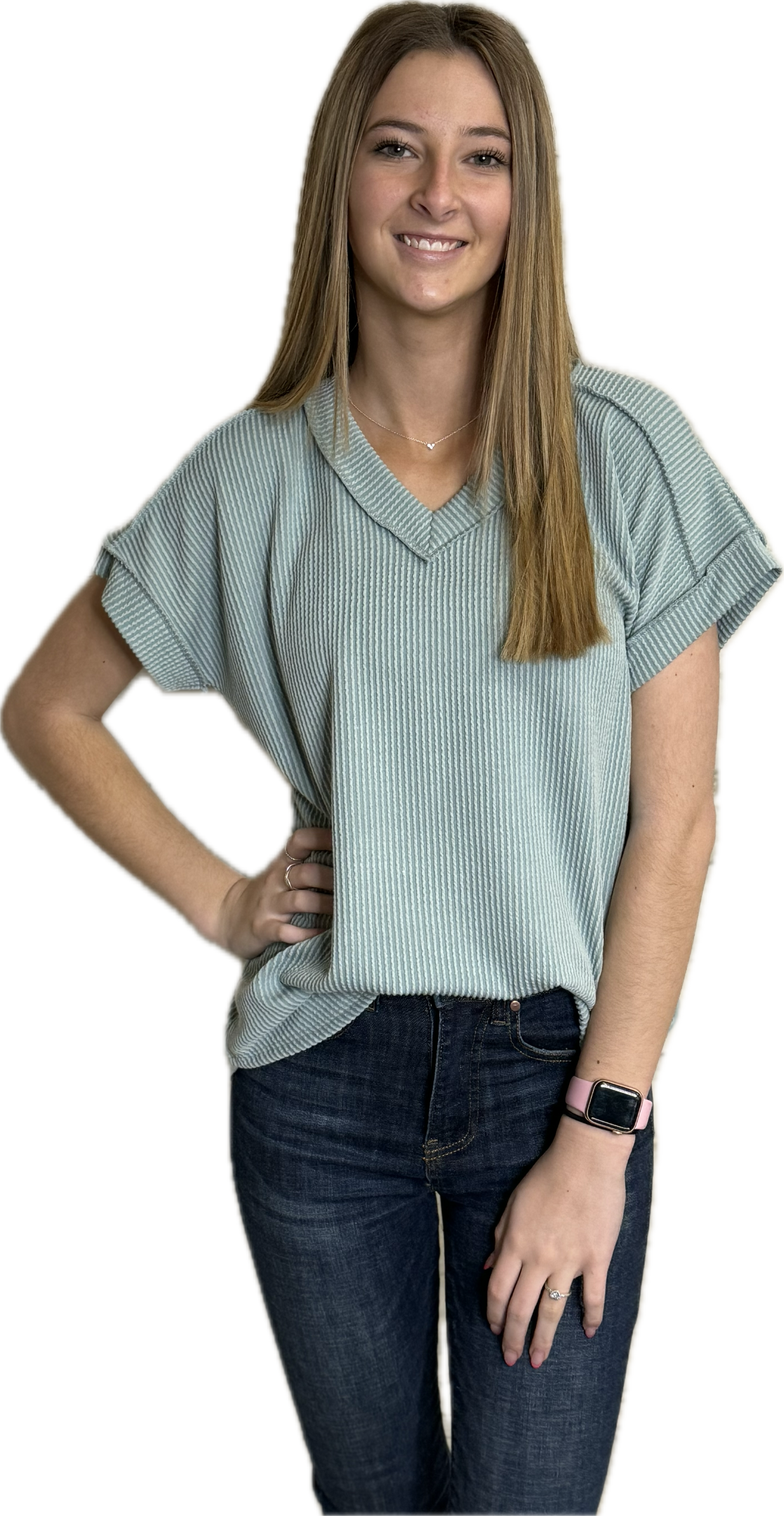 Solid Urban Ribbed Top