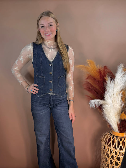 Dark Denim Vest