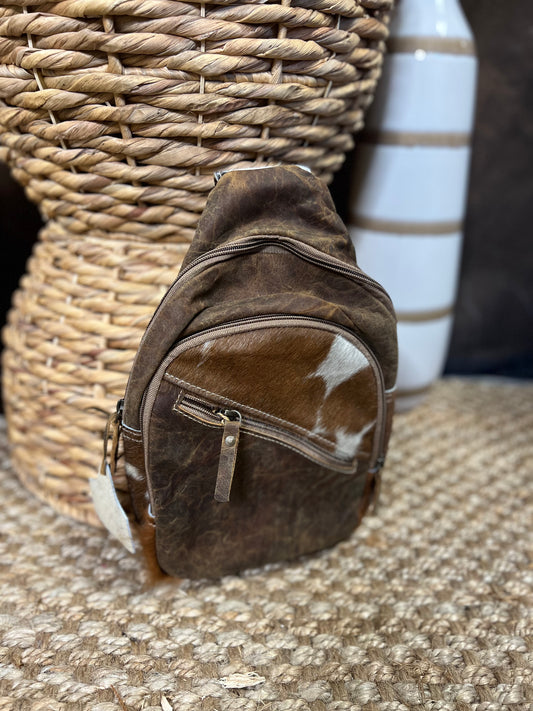 Brown Leather Crossbody Bag