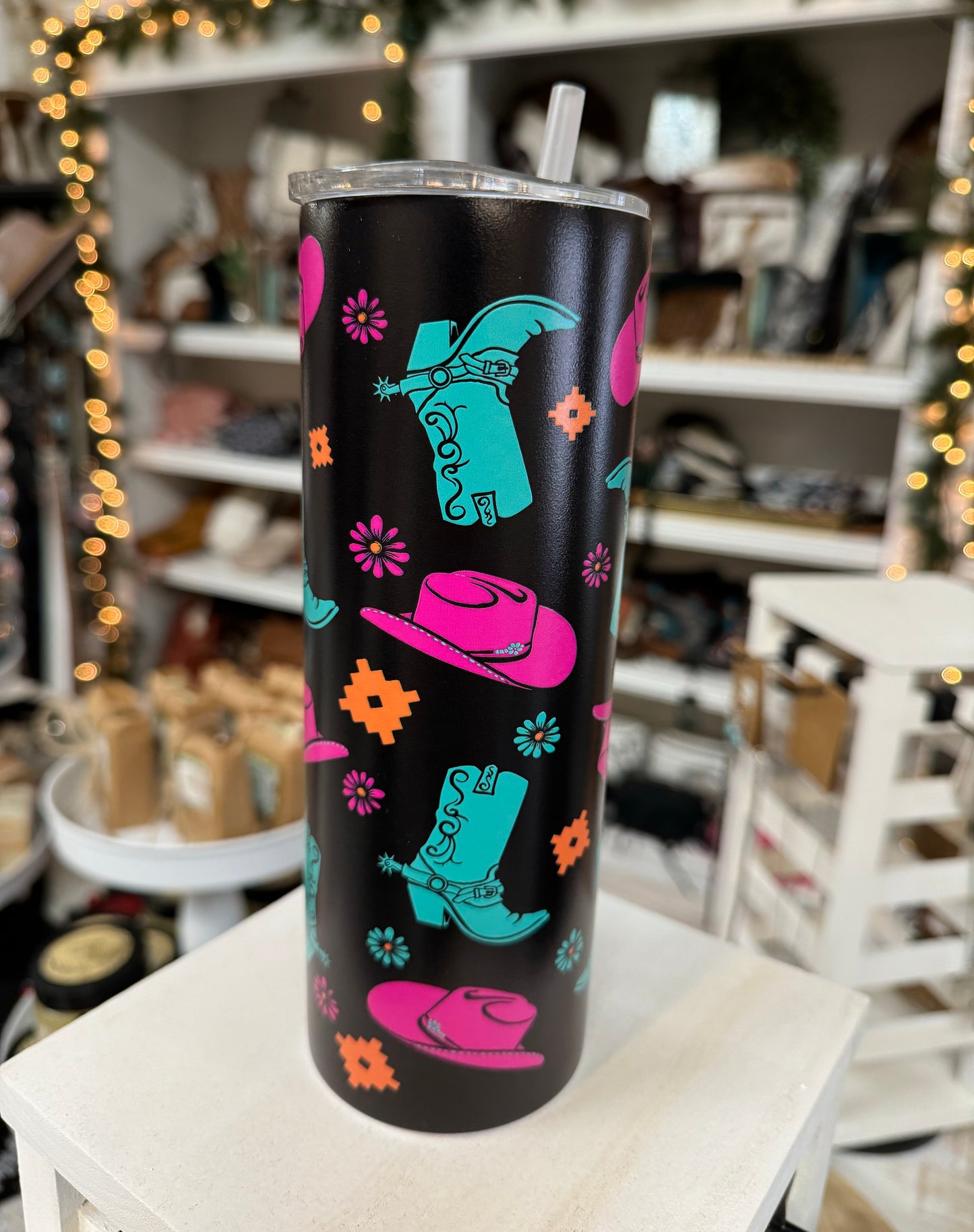 Roundup Tumbler Neon Cowgirl