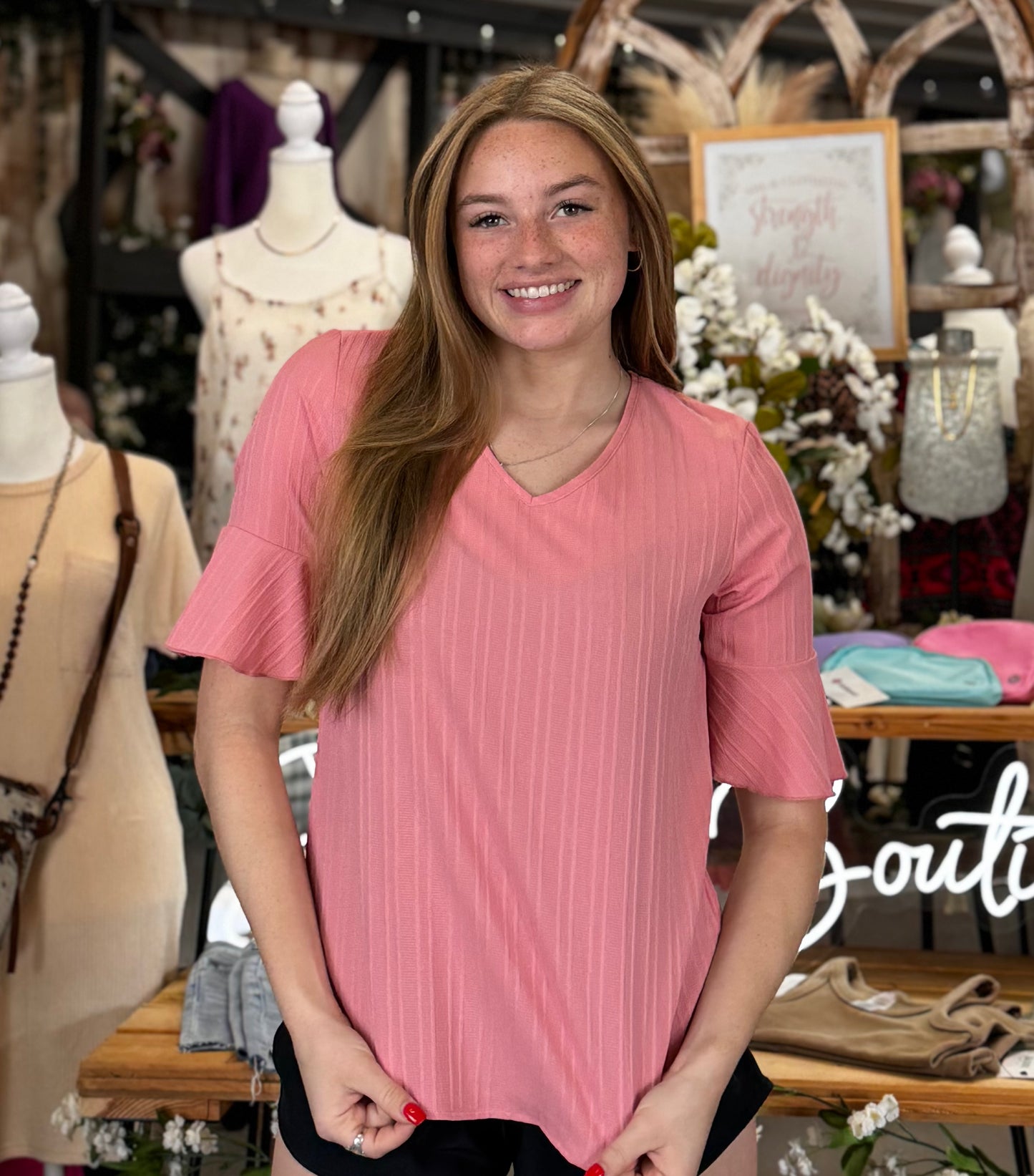 The Carly V Neck Top