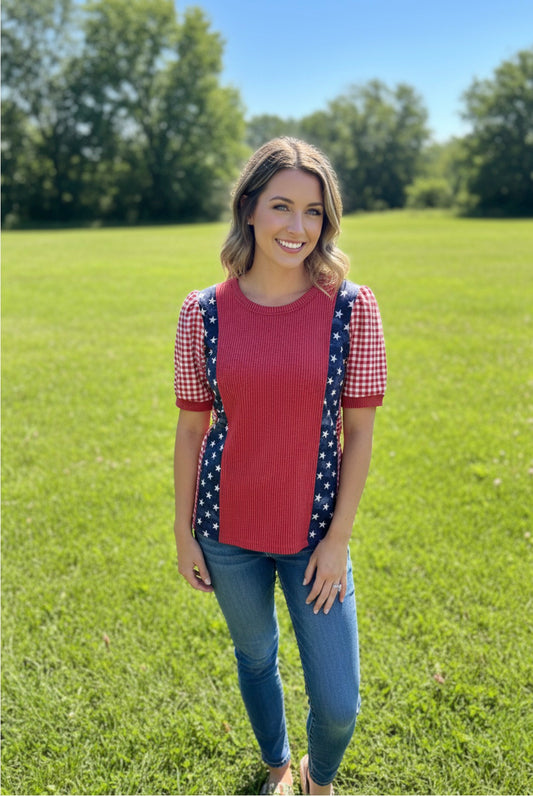 Americana Knit Top