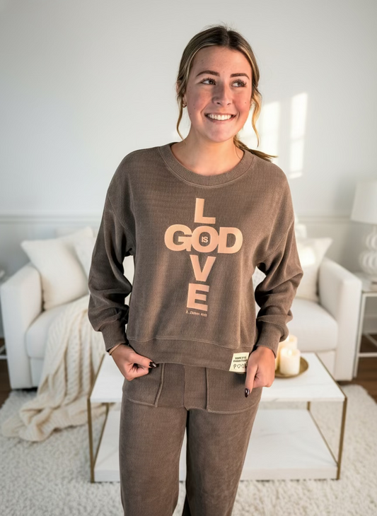 Couduroy God Is Love Top