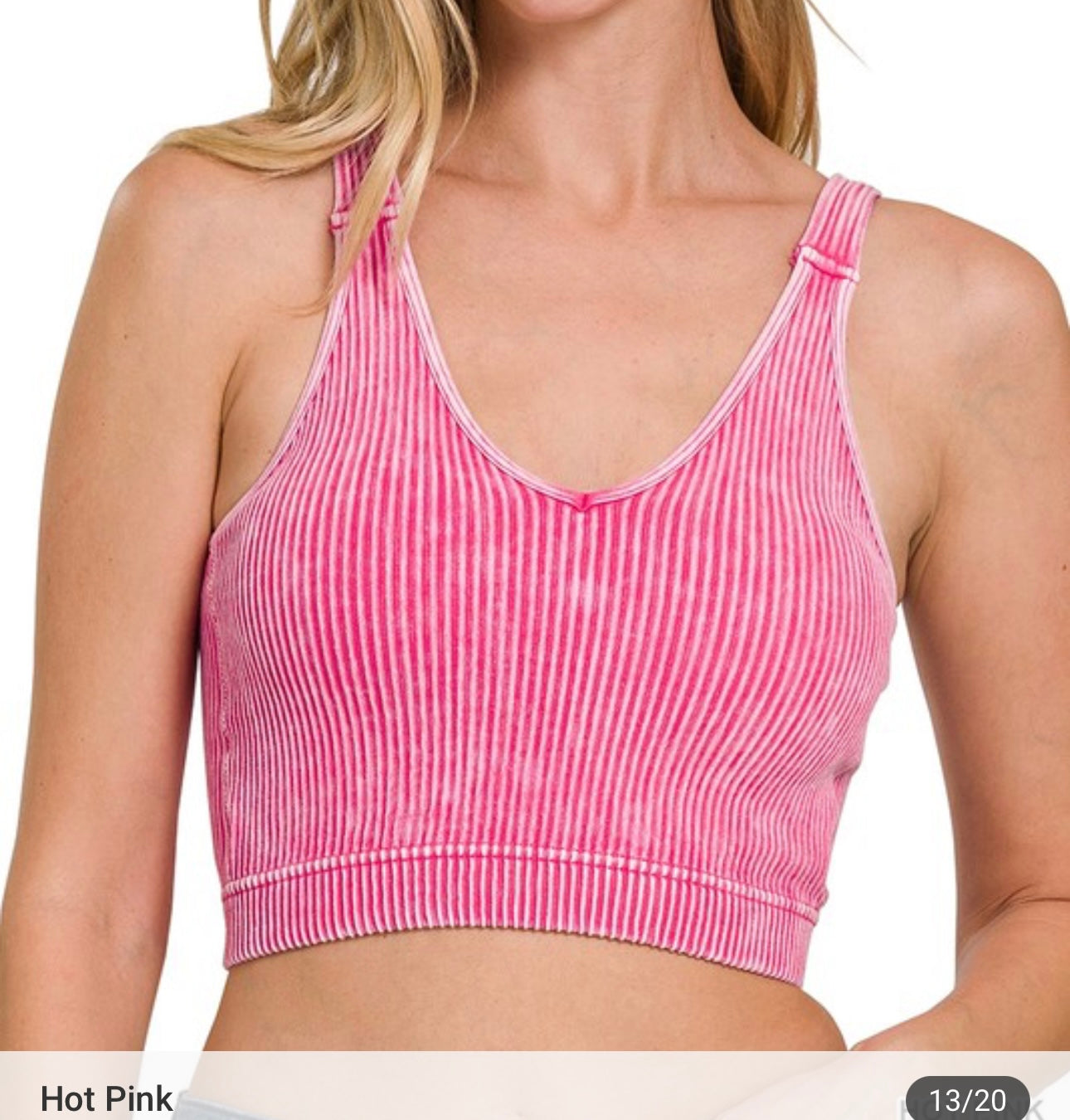 Washed Crop Padded