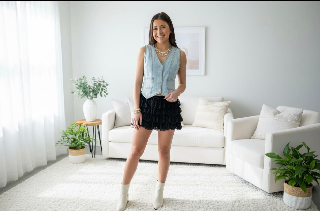 Lacy Mini Skirt Skort