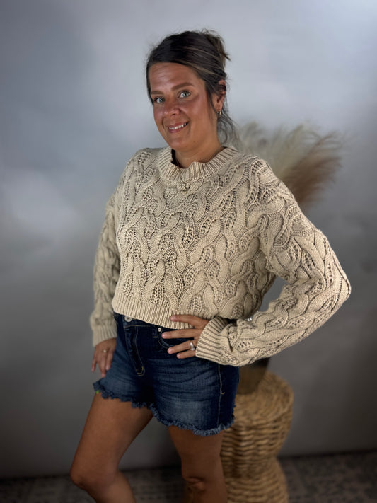 Lizzy Crop Knit Sweater