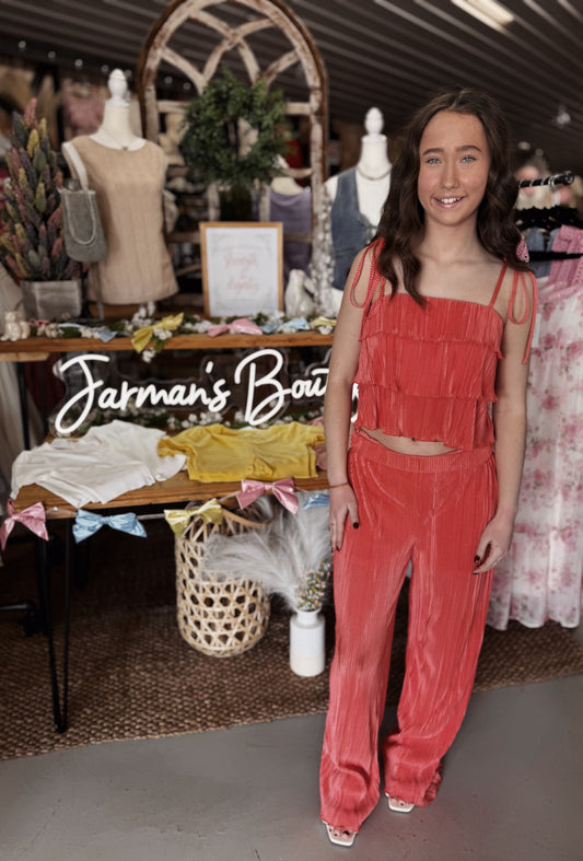 The Coral Top/Pants
