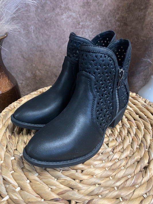 The Leah Black Bootie