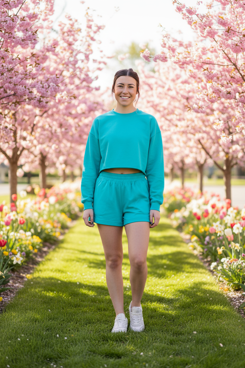 Springtime turquoise outfit